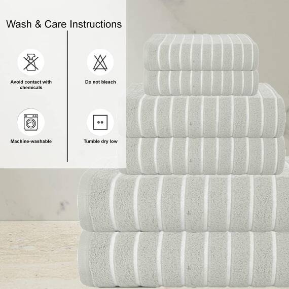 Casa Copenhagen, 6teiliges Designer Handtuch Geschenkset aus 100% ägyptischer Baumwolle –Schieferviolett, 600 g/m² (2Badetücher, 2Handtücher, 2Waschhandschuhe) Geschenkbox für Damen & Herren