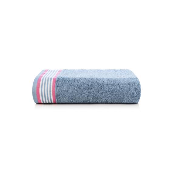 Casa Copenhagen He & She 4 teiliges Badetücher Set - Staubblau–Rosa, 550 g/m², 4 teiliges Badetücher, Baumwolle Handtüchern Rau und zäh Einsatz, Geschenkset für Badezimmer