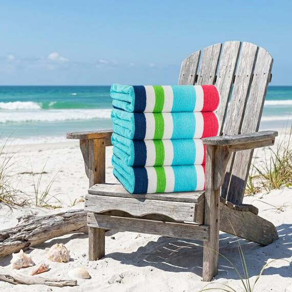 Casa Copenhagen Monaco Handtücher 4-Stück Geschenkset aus – Regenbogenrosa, 75x150 cm extragroße Pooltüchern 100% Baumwolle (perfekte Sommer Geschenkset für Damen & Herren)
