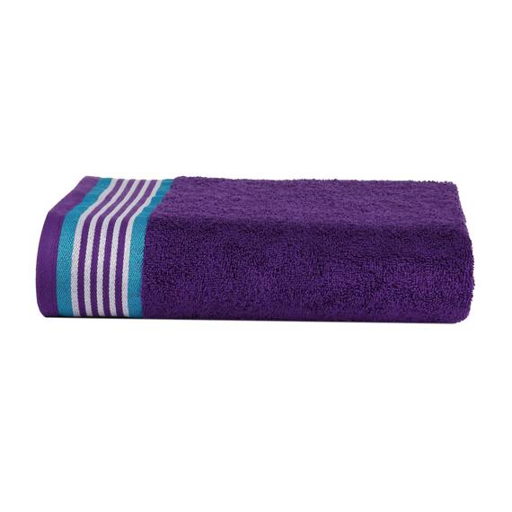 Casa Copenhagen He & She 4 teiliges Badetücher Set - Violett–Indigo–Blaugrün, 550 g/m², 4 teiliges Badetücher, Baumwolle Handtüchern Rau und zäh Einsatz, Geschenkset für Badezimmer