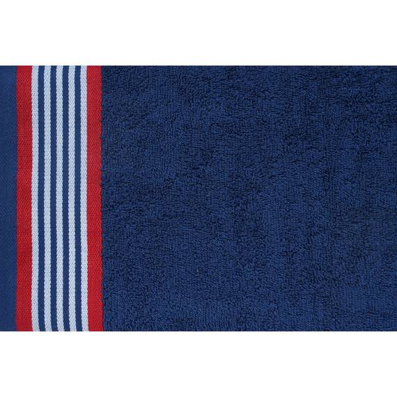 Casa Copenhagen 2-teiliges XL-Designer Badetuch-Set aus 100% ägyptischer Baumwolle Amerikanischblau–Amerikanischrot, 90x180 cm Badetücher für das Badezimmer (perfekte Geschenkset für Damen & Herren)