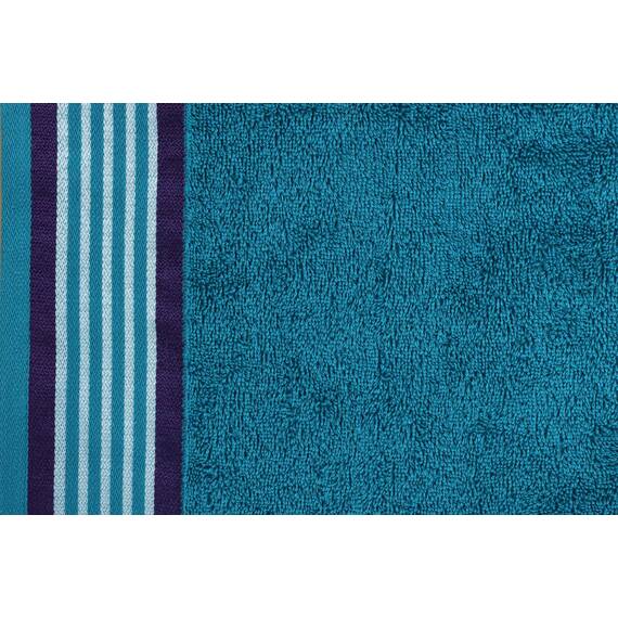 Casa Copenhagen He & She 2-teiliges XL-Designer Badetuch-Set aus 100% ägyptischer Baumwolle Violett–Indigo–Blaugrün, 90x180 cm Badetücher für das Badezimmer (perfekte Geschenkset für Damen & Herren)