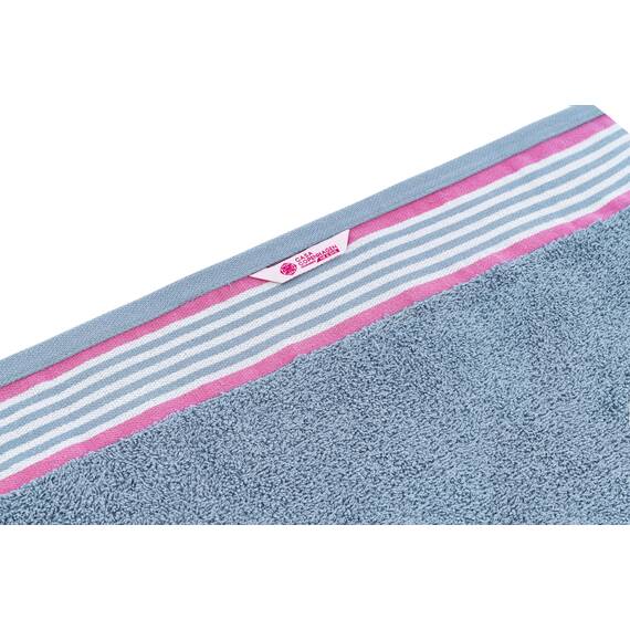 Casa Copenhagen He & She 4 teiliges Badetücher Set - Staubblau–Rosa, 550 g/m², 4 teiliges Badetücher, Baumwolle Handtüchern Rau und zäh Einsatz, Geschenkset für Badezimmer