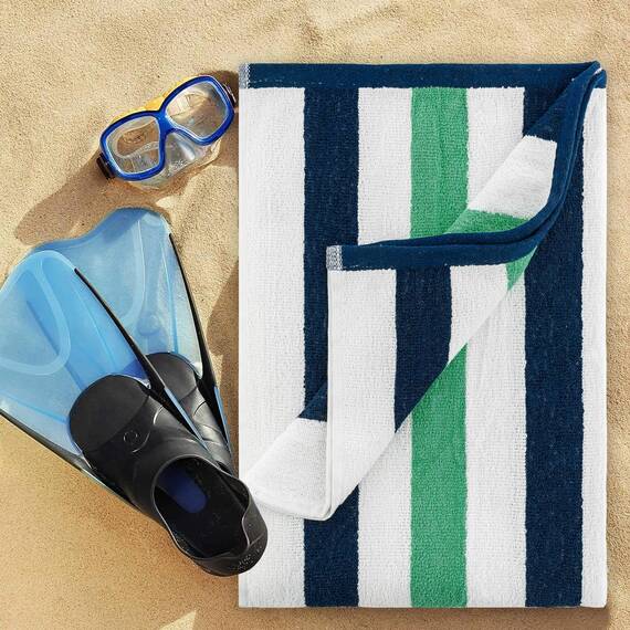 Casa Copenhagen Monaco Handtücher 4-Stück Geschenkset aus – Blaugrün Strandtüchern, 75x150 cm extragroße Pooltüchern 100% Baumwolle (perfekte Sommer Geschenkset für Damen & Herren)