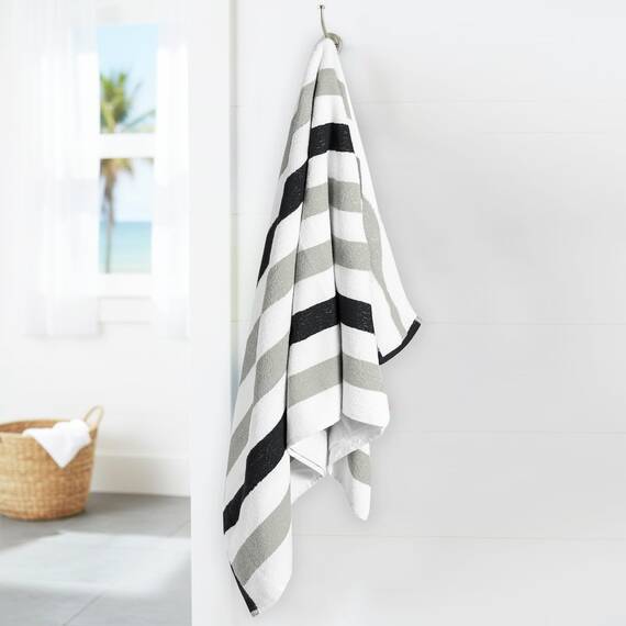 Casa Copenhagen Monaco Handtücher 4-Stück Geschenkset aus – Anthrazitgrau Strandtüchern, 75x150 cm extragroße Pooltüchern 100% Baumwolle (perfekte Sommer Geschenkset für Damen & Herren)