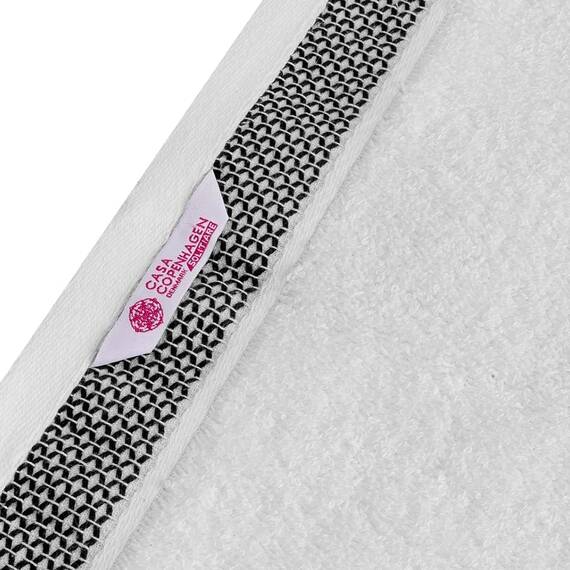 Casa Copenhagen, 6teiliges Designer Handtuch Geschenkset aus 100% ägyptischer Baumwolle – Weiß – Grauviolett, 600 g/m² (2Badetücher, 2Handtücher, 2Waschhandschuhe) Geschenkbox für Damen & Herren