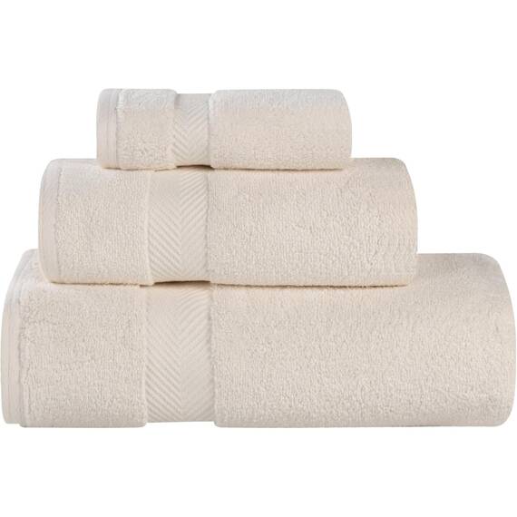 Superior - Kollektion, superweiches und saugfähiges Badetuchset, Baumwolle, elfenbeinfarben, 2-er Set