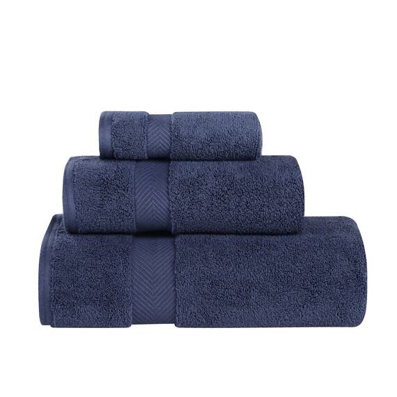 Superior - Kollektion, superweiches und saugfähiges Badetuchset, Baumwolle, mitternachtsblau, 2-er Set