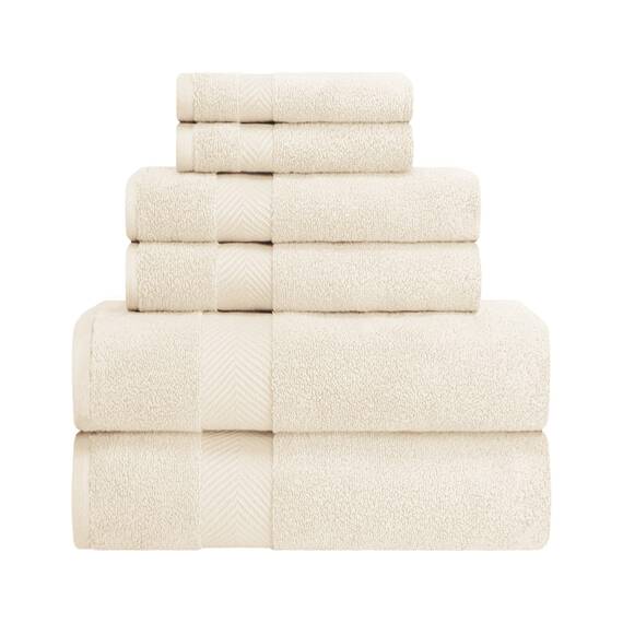 Superior - Kollektion, superweiches und saugfähiges Badehandtuchset, Baumwolle, elfenbeinfarben, 2-er Set