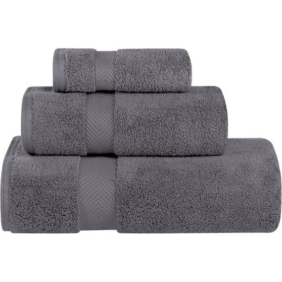 Superior - Kollektion, superweiches und saugfähiges Badetuchset, Baumwolle, grau, 2-er Set