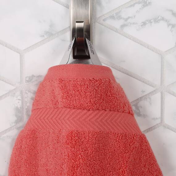 Superior Baumwoll-Gesichtstuch-/Waschlappen-Set, kleine Handtücher, für Spa, Hotel, Gäste, Zuhause, flauschig, weich, saugfähig, luxuriös, schnell trocknend, Zero Twist Kollektion, 12-teilig, Koralle