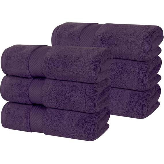 Superior Baumwoll-Handtuch-Set, mittelgroße Handtücher, Plüsch, weich, saugfähig, für Badezimmer, Essentials, Spa, Salon, Hotel, Küche, luxuriös, schnell trocknend, Zero Twist Kollektion, 6 Stück,