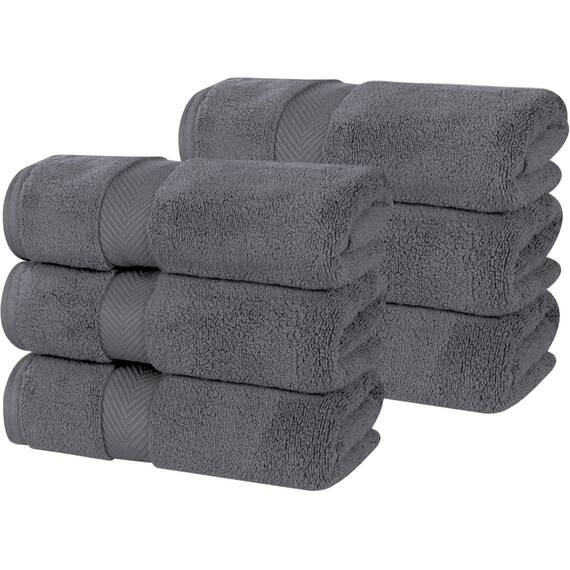 Superior Baumwoll-Handtuch-Set, mittelgroße Handtücher, Plüsch, weich, saugfähig, Badezimmer-Basics, Essentials, Spa, Salon, Hotel, Küche, luxuriös, schnell trocknend, Zero Twist Kollektion, 6 Stück,