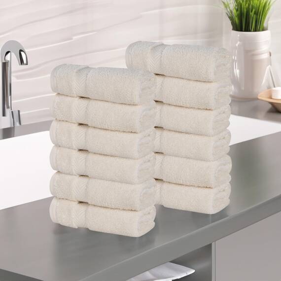 Superior Gesichtshandtuch/Waschlappen-Set aus Baumwolle, kleine Gesichtstücher, Spa, Hotel, Gäste, Zuhause, Badezimmer, Basics, Plüsch, weich, saugfähig, luxuriös, schnell trocknend, Zero Twist