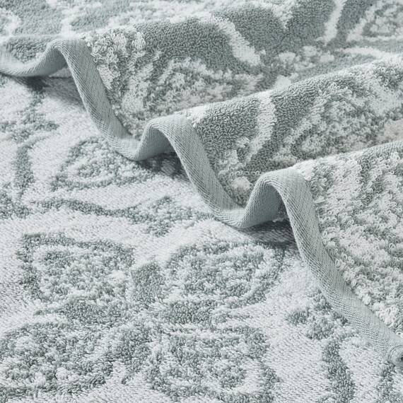 Modern Threads Amaris Wende-Handtuchset aus garngefärbtem Jacquard, 6-teilig, Badetücher, Handtücher und Waschlappen, sehr saugfähig und schnell trocknend, 100% gekämmte Baumwolle, elefenbeinfarben