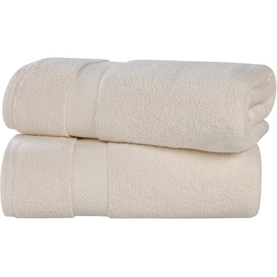 Superior - Kollektion, superweiches und saugfähiges Handtuchset, Baumwolle, elfenbeinfarben, 3-teilig