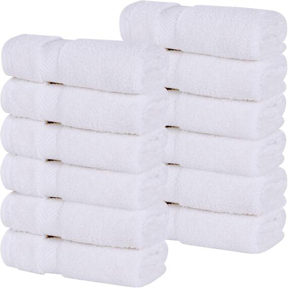 Superior Gesichtshandtuch/Waschlappen-Set aus Baumwolle, kleine Gesichtstücher, Spa, Hotel, Gäste, Zuhause, Badezimmer, Basics, Plüsch, weich, saugfähig, luxuriös, schnell trocknend, Zero Twist