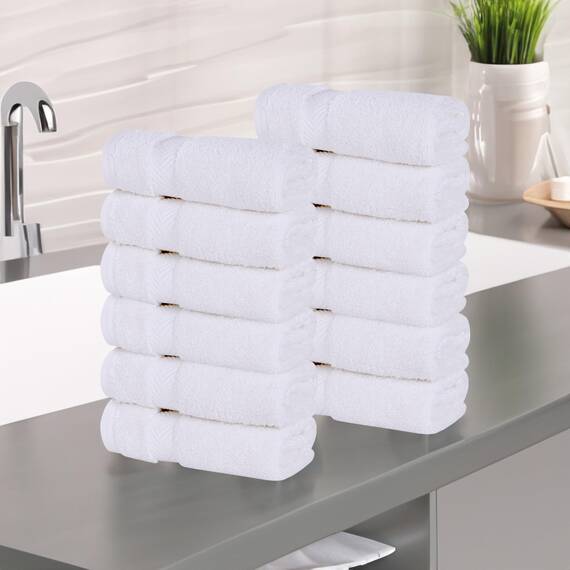 Superior Gesichtshandtuch/Waschlappen-Set aus Baumwolle, kleine Gesichtstücher, Spa, Hotel, Gäste, Zuhause, Badezimmer, Basics, Plüsch, weich, saugfähig, luxuriös, schnell trocknend, Zero Twist