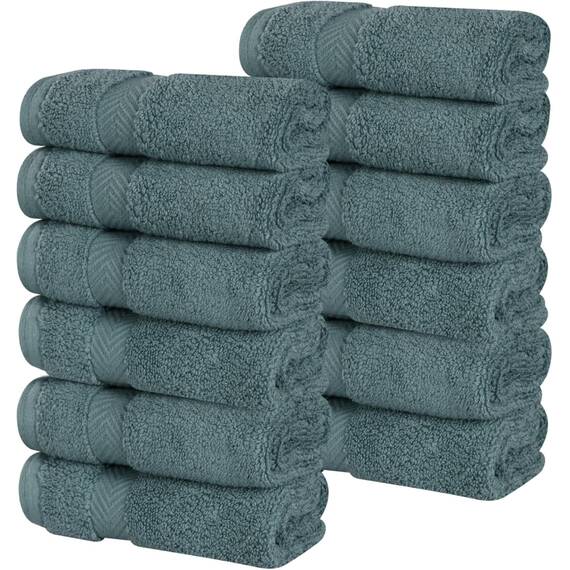Superior Gesichtshandtuch/Waschlappen-Set aus Baumwolle, kleine Gesichtstücher, Spa, Hotel, Gäste, Zuhause, Badezimmer, Basics, Plüsch, weich, saugfähig, luxuriös, schnell trocknend, Zero Twist