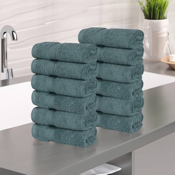 Superior Gesichtshandtuch/Waschlappen-Set aus Baumwolle, kleine Gesichtstücher, Spa, Hotel, Gäste, Zuhause, Badezimmer, Basics, Plüsch, weich, saugfähig, luxuriös, schnell trocknend, Zero Twist