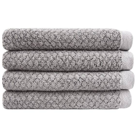 Everplush Handtuch 55% Zero Twist Baumwolle Granit 4 Stück