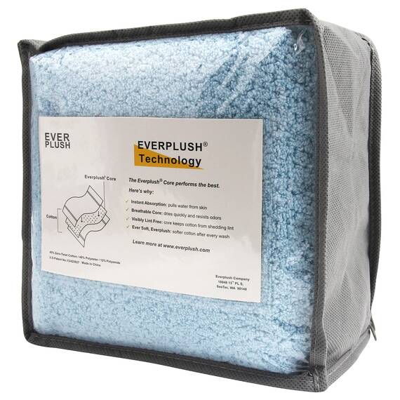 Everplush Hand Towel Set, 4 Pieces, Aquamarine, 4 Piece