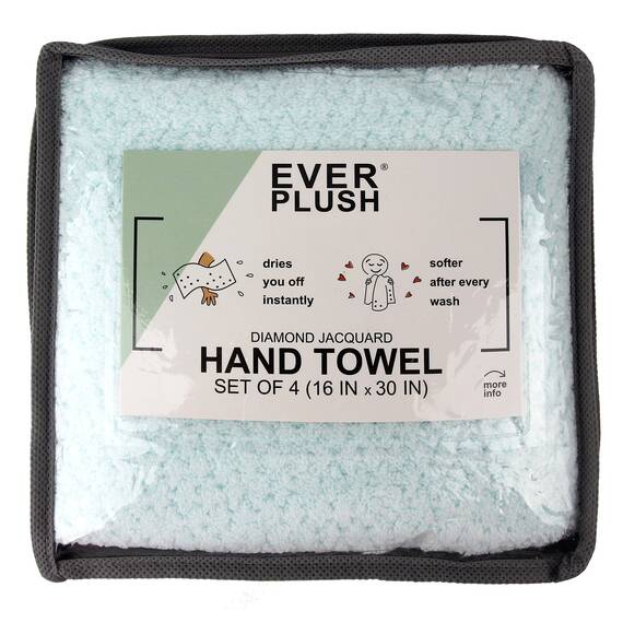 Everplush Set, 4 x Handtücher (40,6 x 76,2 cm), Spearmint, 4 Stück