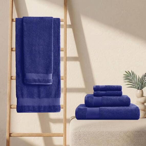 BIOWEAVES Waschlappen aus 100 % Bio-Baumwolle, 700 g/m², GOTS-zertifiziert, 33 x 33 cm, Marineblau, 12 Stück