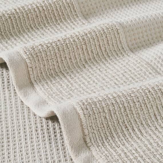 Modern Threads Waffelrippe 6-teiliges Handtuchset - Premium Baumwolle Badetücher Ultra Saugfähig & Weich Elegante Waffelstruktur für Bad & Spa Taupe
