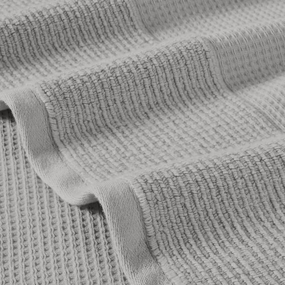Modern Threads Waffelrippe 6-teiliges Handtuch-Set - Premium Baumwolle Badetücher, Ultra-saugfähig & weich, Elegante Waffelstruktur für Bad & Spa, Auster