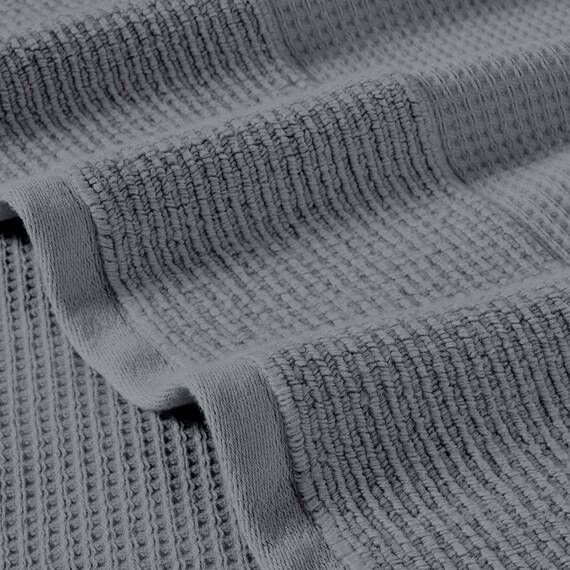 Modern Threads Waffelrippe 6-teiliges Handtuchset - Premium Baumwolle Badetücher Ultra Saugfähig & Weich Elegante Waffelstruktur für Bad & Spa Carbon