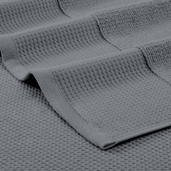 Modern Threads Waffelrippe 6-teiliges Handtuchset - Premium Baumwolle Badetücher Ultra Saugfähig & Weich Elegante Waffelstruktur für Bad & Spa Carbon