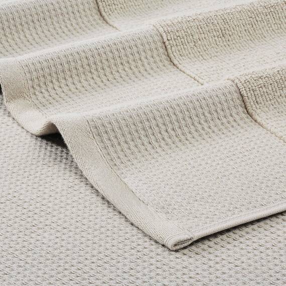 Modern Threads Waffelrippe 6-teiliges Handtuchset - Premium Baumwolle Badetücher Ultra Saugfähig & Weich Elegante Waffelstruktur für Bad & Spa Taupe