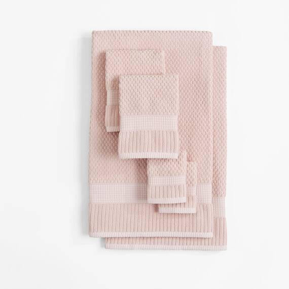 NY Loft Handtuch-Set aus 100 % Baumwolle, 6-teilig, super weich und saugfähig, schnell trocknend, 2 Badetücher, 2 Handtücher und 2 Waschlappen, strukturierte und strapazierfähige Baumwolle,