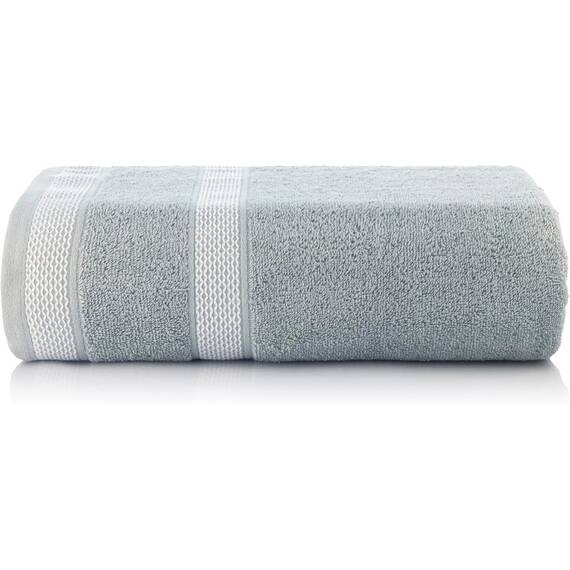 Casa Copenhagen, 6teiliges Designer Handtuch Geschenkset aus 100% ägyptischer Baumwolle – Grau-Violett, 600 g/m² (2Badetücher, 2Handtücher, 2Waschhandschuhe) Geschenkbox für Damen & Herren