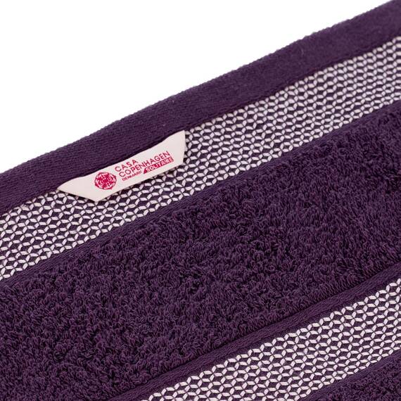 Casa Copenhagen, 6teiliges Designer Handtuch Geschenkset aus 100% ägyptischer Baumwolle –Dunkellila, 600 g/m² (2Badetücher, 2Handtücher, 2Waschhandschuhe) Geschenkbox für Damen & Herren