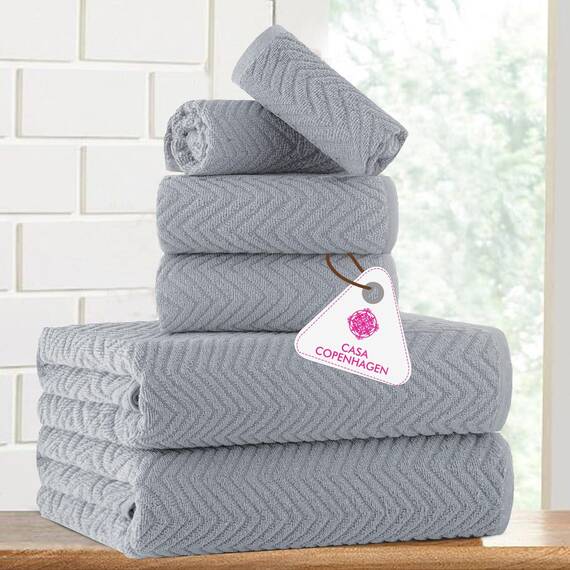 Casa Copenhagen, 6teiliges Designer Handtuch Geschenkset aus 100% ägyptischer Baumwolle – Karamella, 550 g/m² (2Badetücher, 2Handtücher, 2Waschhandschuhe) Geschenkbox für Damen & Herren