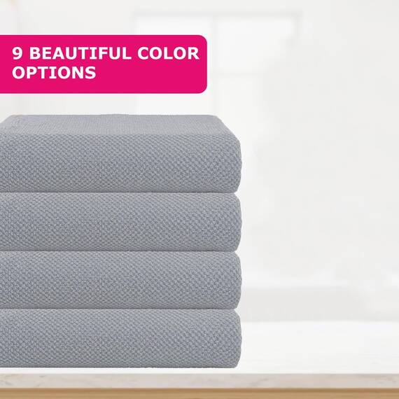 Casa Copenhagen 4-teiliges Geschenkset XL Designer Handtüchern aus 100% ägyptischer Baumwolle- Grau Violett, 70x140 cm, 4Badetücher für Badezimmer (perfekte Geschenkset für Damen & Herren)