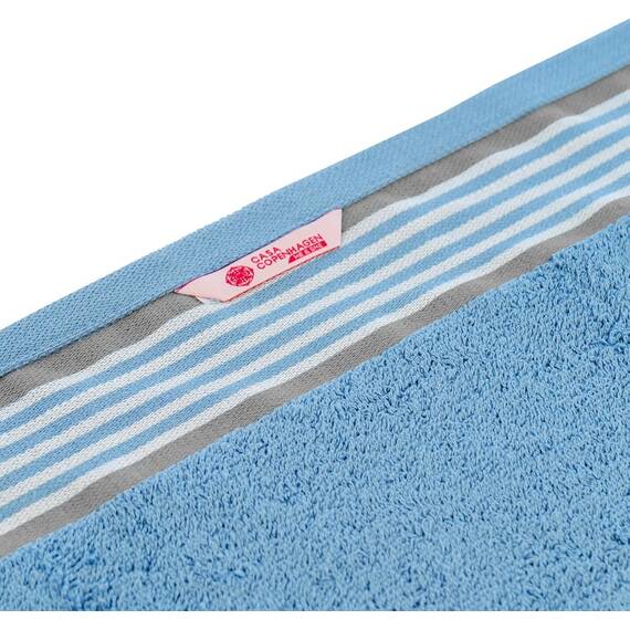 Casa Copenhagen He & She 4er Badetuch-Set, 70x140 cm, Grauviolett–Staubblau, 550 g/m², ägyptische Baumwolle, entworfen in Dänemark, für Badezimmer, Küche & Dusche
