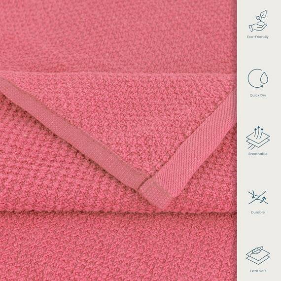 Casa Copenhagen 4-teiliges Geschenkset XL Designer Handtüchern aus 100% ägyptischer Baumwolle- Rosa, 70x140 cm, 4Badetücher für Badezimmer (perfekte Geschenkset für Damen & Herren)