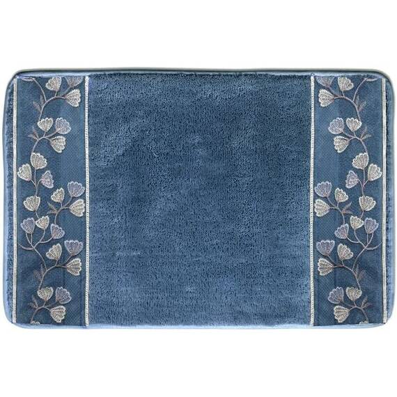 Zahari Home Capri Badezimmerteppich, luxuriöser Badteppich, waschbar, schöne Duschmatte, einzigartiges Design, stilvoll, rutschfest, Duschmatte, königsblau, Badteppich, Badewanne, Dekoration