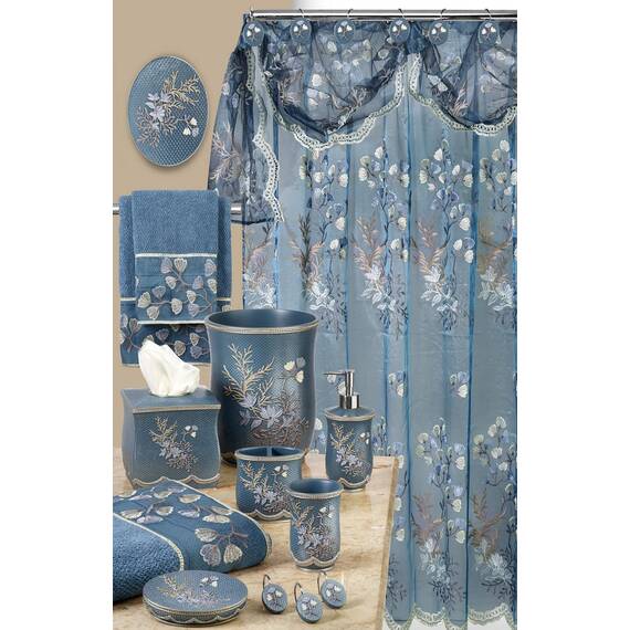 Zahari Home Capri Badezimmerteppich, luxuriöser Badteppich, waschbar, schöne Duschmatte, einzigartiges Design, stilvoll, rutschfest, Duschmatte, königsblau, Badteppich, Badewanne, Dekoration