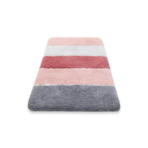 Homie Living Badteppich, Badematte kuscheliger Flauschiger weicher Flor | rutschfest und Waschbar Rio Marina (70 x 120 cm, Puder rosa)
