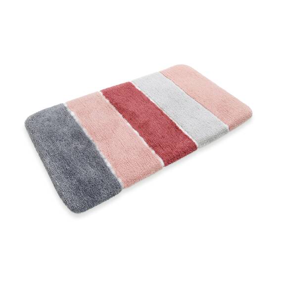 Homie Living Badteppich, Badematte kuscheliger Flauschiger weicher Flor | rutschfest und Waschbar Rio Marina (80 x 150 cm, Puder rosa)