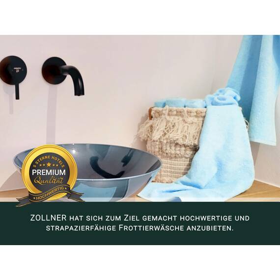 ZOLLNER 19-teiliges Handtuch-Set 10 Gästetücher (ca. 30 x 50 cm), 6 x Handtücher (ca. 50 x 100 cm), 3 x Badetücher (ca. 70 x 140 cm), weich und saugfähig, waschbar bis 60 °C, Baumwolle