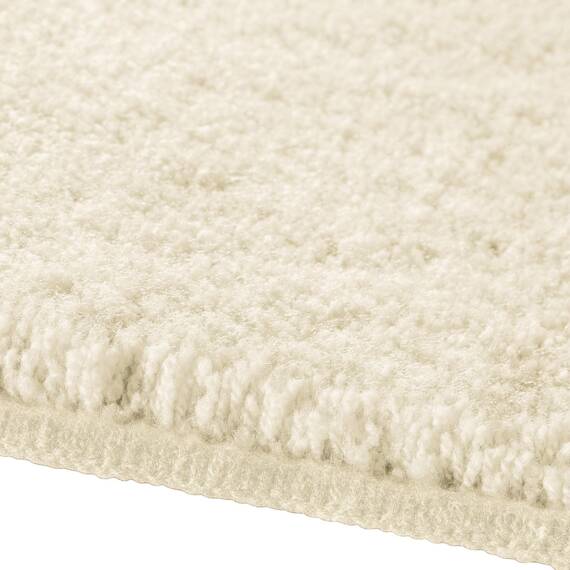Erwin Müller Badematte Mykonos, Badteppich, Badvorleger rutschhemmend Natur Größe rund: 90 cm Ø - kuscheliger Hochflor, für Fußbodenheizung geeignet (weitere Farben, Größen)