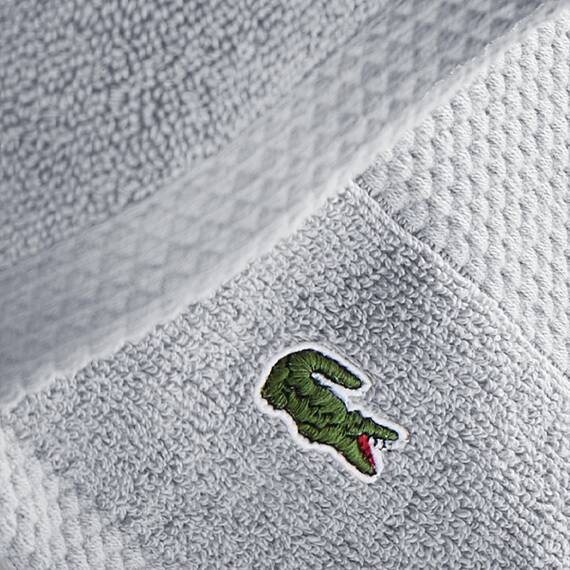 Lacoste Heritage Supima Cotton Handtuch-Set, 6-teilig, 2 Badetücher, 2 Handtücher, 2 Waschlappen, Weiß - sehr saugfähig & schnell trocknend, Badezimmer-Essential, maschinenwaschbar
