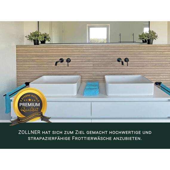 ZOLLNER 25tlg. Handtuch Set aus 10x Gästehandtücher (ca. 30x50 cm), 10X Handtücher (ca. 50x100 cm), 5X Duschtücher (ca. 70x140 cm), weich und saugstark, waschbar bis 60°C, Baumwolle, Blau