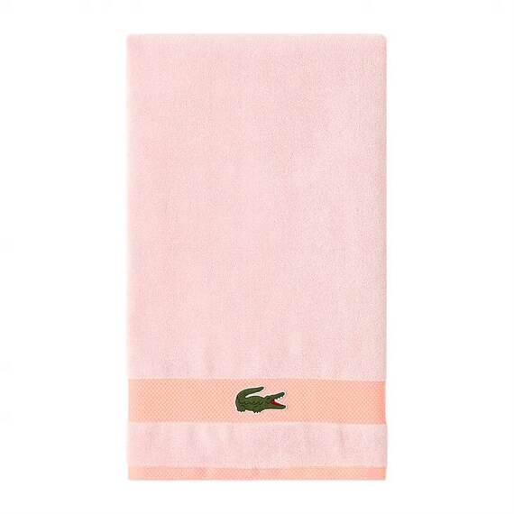 Lacoste Heritage Supima Badetuch, Baumwolle, 76,2 x 132,1 cm, Hellrosa