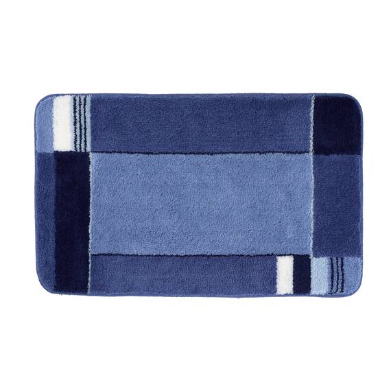 Kleine Wolke Badteppich Padova, 70 x 120 cm, Marineblau